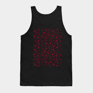 Abstract Red Heart Pattern Tank Top